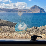 Glitzernde Meereswelle | Handgefertigter Sonnenfänger für Fenster