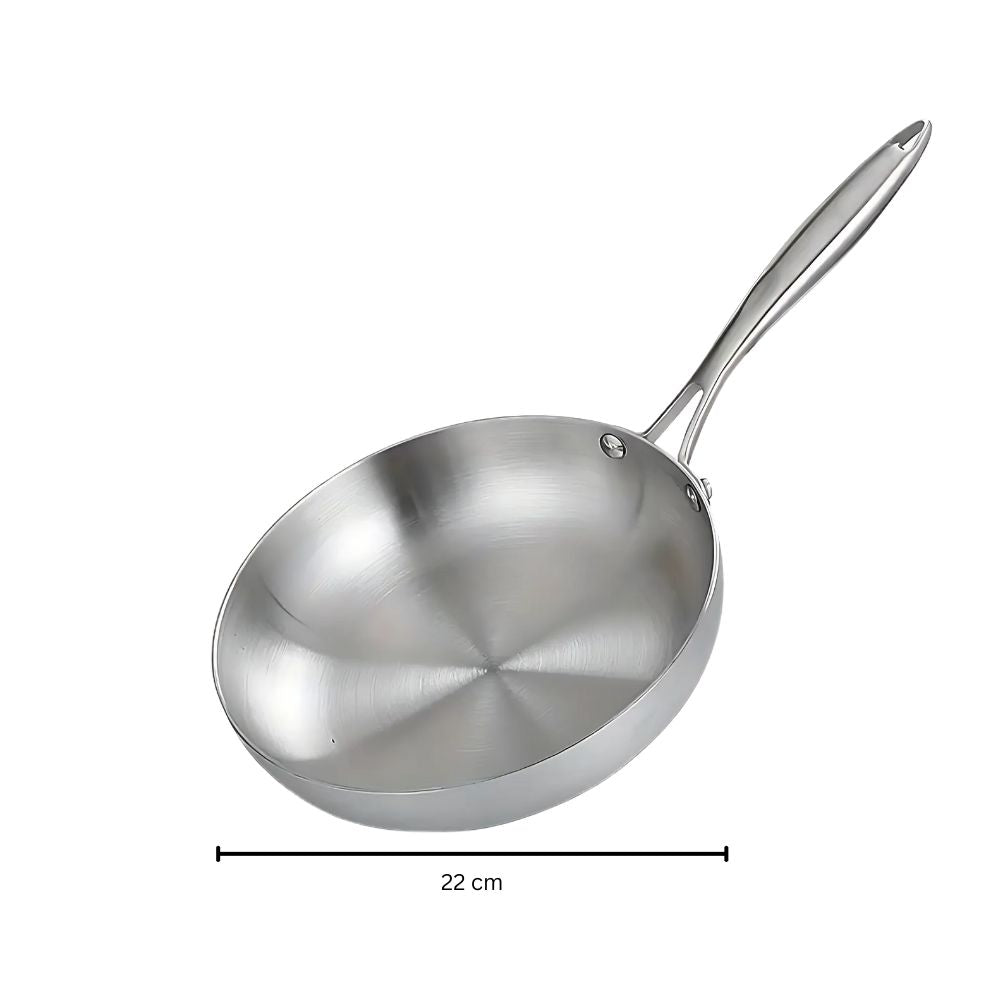 Hochwertige Edelstahl Bratpfanne für gesundes Kochen