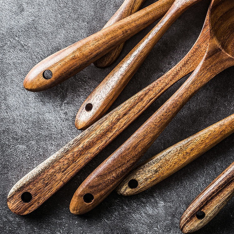 Nature-Inspired Wooden Kitchen Utensil Set