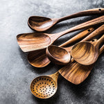 Nature-Inspired Wooden Kitchen Utensil Set