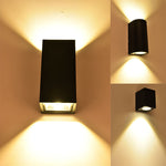 Minimalistische schwarze LED-Wandleuchte in geometrischer Form aus Aluminium für die Terrasse