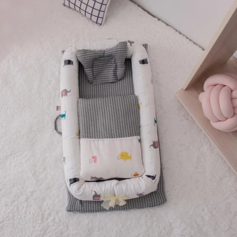 Tragbares Babynest für Neugeborene & Kleinkinder – Mit Matratze