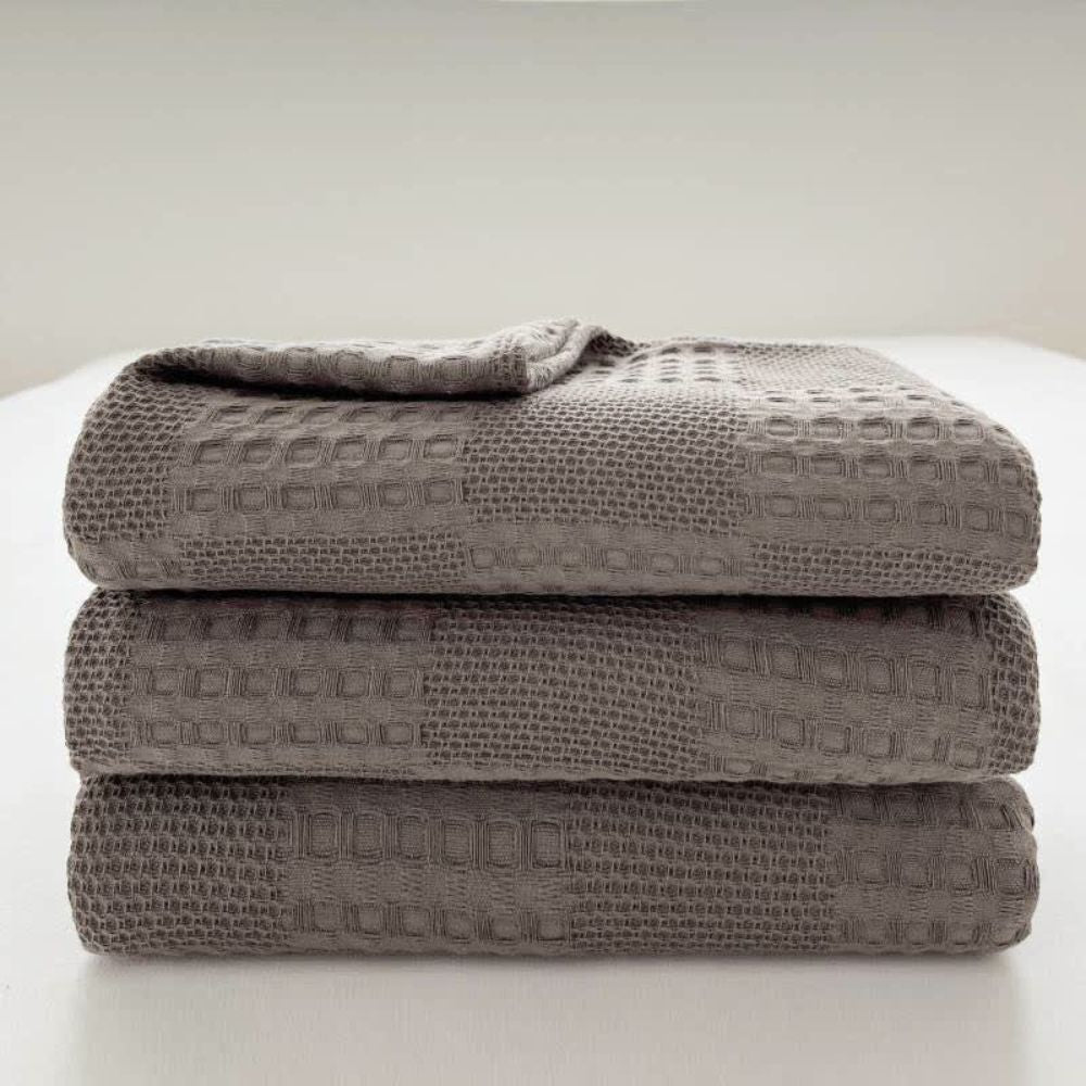Ecoviva Waffle Blanket | 100% Sustainable Cotton | Stylish & Breathable