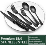 Elegantes 24-teiliges Besteckset in Schwarz – Edelstahl & Spülmaschinenfest