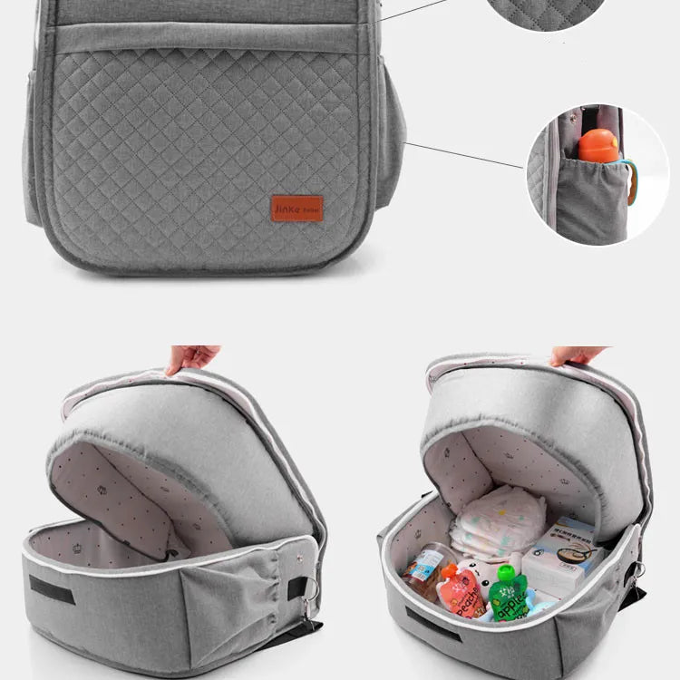 Tragbares 2-in-1 Babybett mit Wickeltasche für Reisen