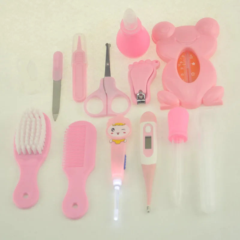 Pflegeset für Babys mit Thermometer, Bürste und Nagelschneider