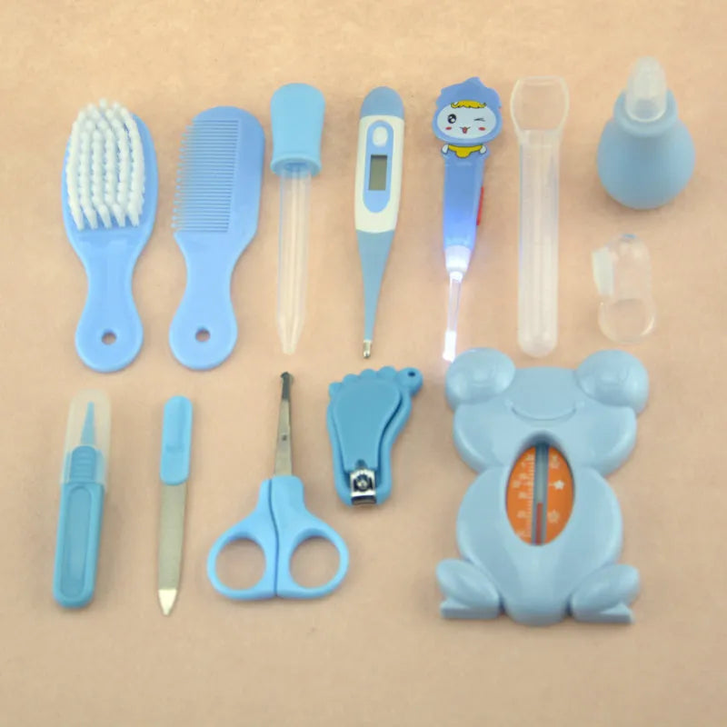 Pflegeset für Babys mit Thermometer, Bürste und Nagelschneider