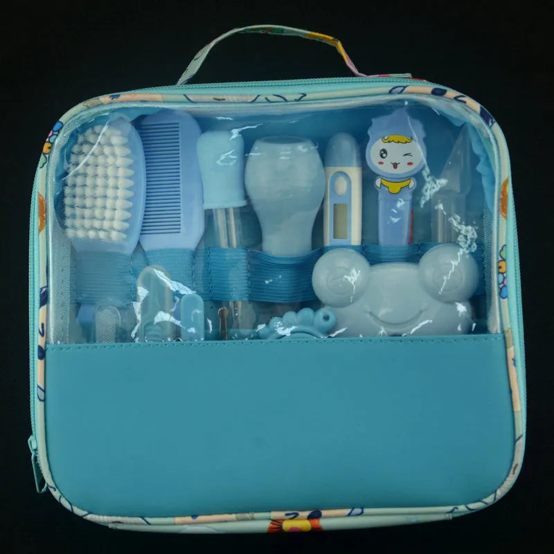 Pflegeset für Babys mit Thermometer, Bürste und Nagelschneider