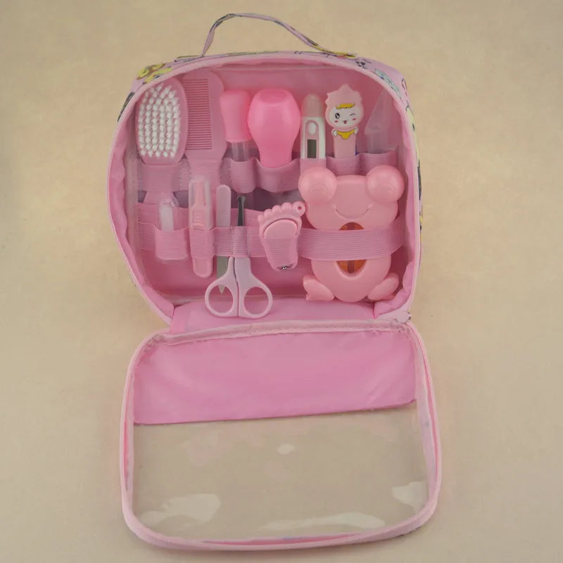 Pflegeset für Babys mit Thermometer, Bürste und Nagelschneider