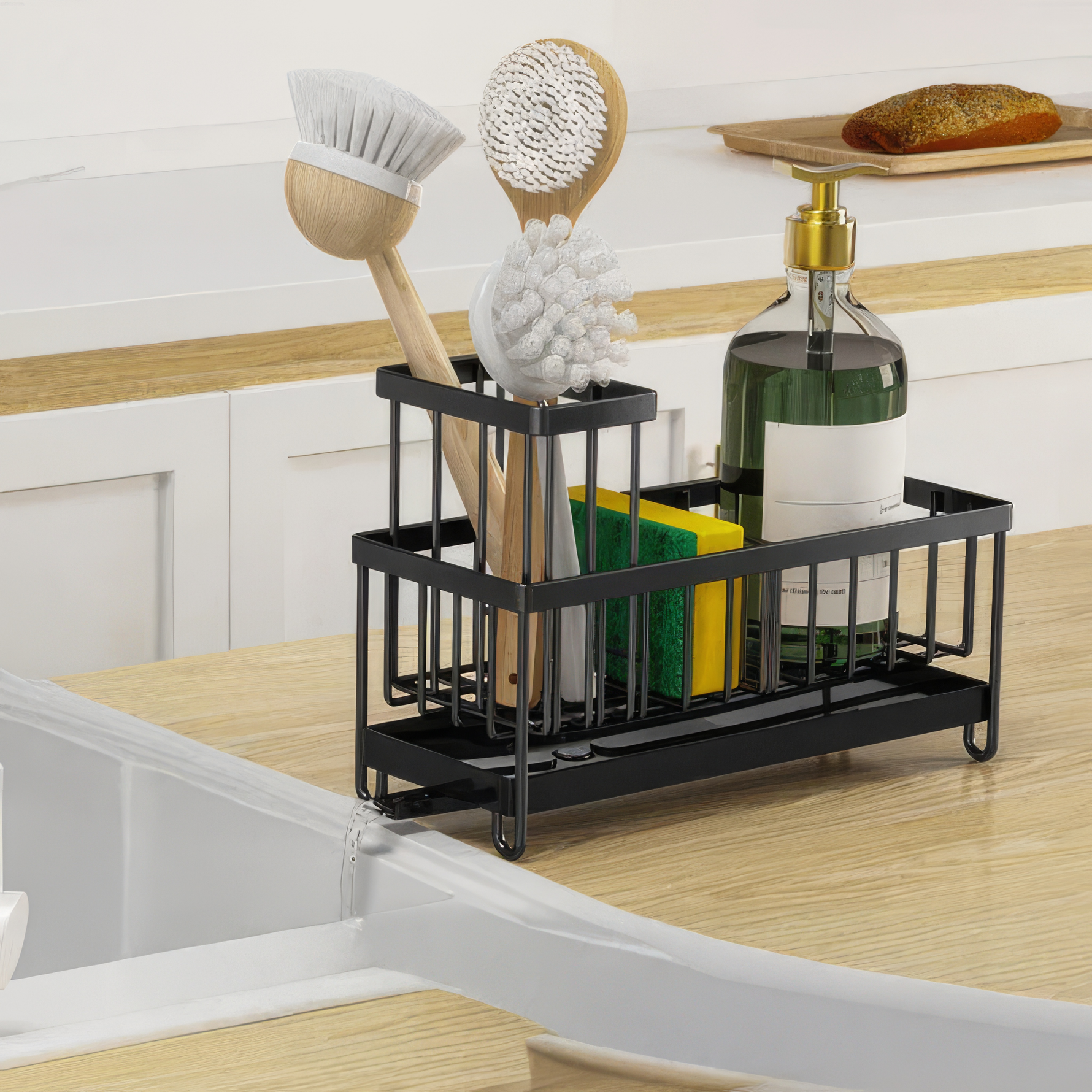 Küchenorganizer – Praktischer Halter für Schwämme und Bürsten
