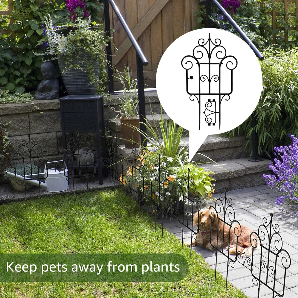 SmartGarden Foldable Plastic Garden Fence | 40 cm Height | 10-Pack