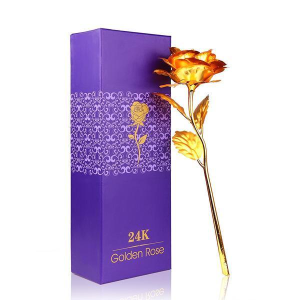 Ewige Goldrose mit Geschenkbox | Goldene Eleganz