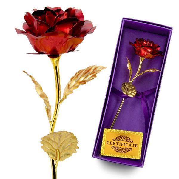 Ewige Goldrose mit Geschenkbox | Goldene Eleganz