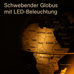 AstroGlobus LED Weltkugel – Schwebende Globenlampe mit magnetischer Aufhängung