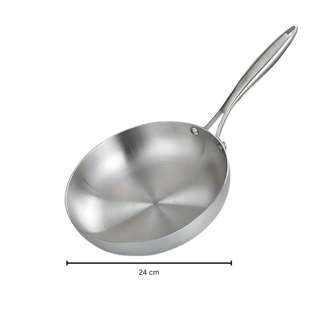 Hochwertige Edelstahl Bratpfanne für gesundes Kochen