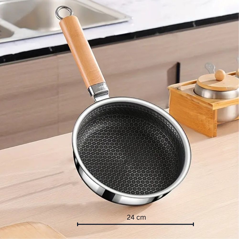 Edelstahlpfanne mit Ergonomischem Griff für Perfektes Kochen