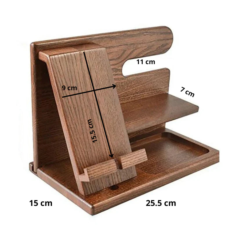 Eleganter Schreibtischorganizer mit Handyhalter – Ordnung leicht gemacht