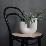 Elegante beige Blumenvase mit einzigartigem Design