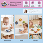 Rotierendes Lernspielzeug mit Saugnäpfen – Montessori inspiriert