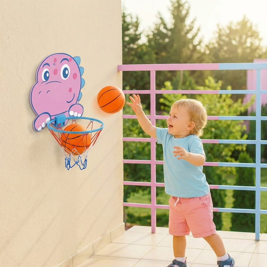 Basketball Set für Kinder mit niedlichen Tiermotiven