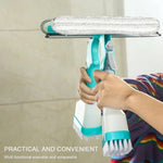 FensterGlanz Reinigungsset | 4-in-1 Sprüh- und Wischsystem