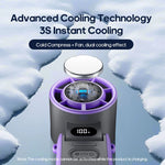FrostWind Mini Fan | Customizable Cooling with 100 Settings | 3600 mAh Battery | Portable & Ice-Cooling