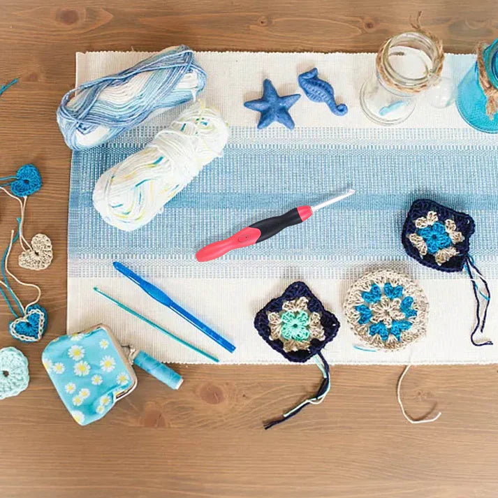 LED-Häkelnadel-Set mit Wechselköpfen – 2,5 bis 8,0 mm