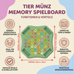 Familien Spielbrett mit Memory Tiermünzen