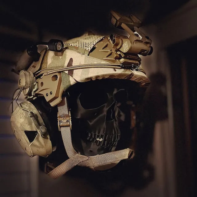 3D Schädelhelm Präsentationsständer
