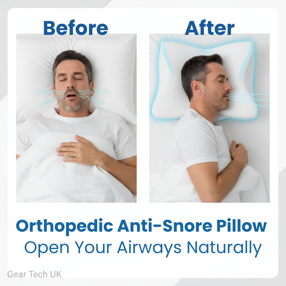Ergonomic Sleeping Pillow | Optimal Support for Neck and Head | White
