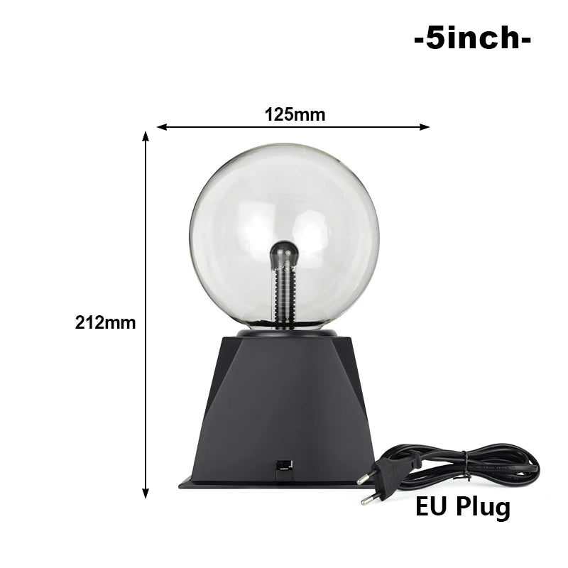 Luminara | Fascinating Plasma Light Sphere with Touch Sensor | LED Lamp with Sound Control | 220V EU Plug | 10–20 cm | Decorative Light for Any Occasion