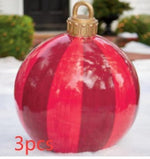 Aufblasbarer Weihnachtsball für den Außenbereich 60 cm – Wetterfeste PVC-Dekoration