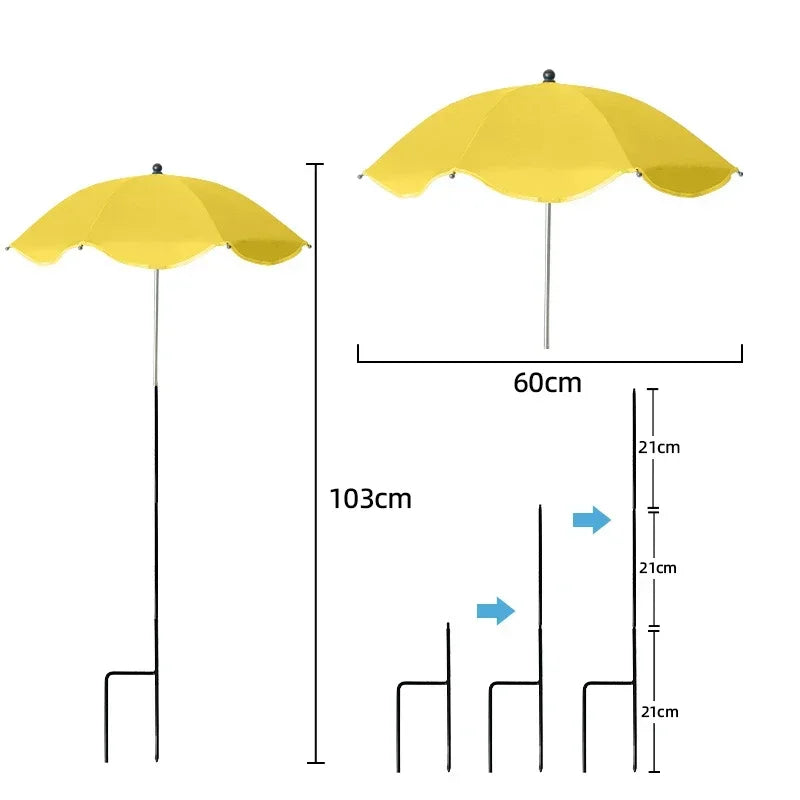 Plant Protection Screen | Adjustable UV Cover with Ground Spike | Weatherproof Shade Solution | Ø 60 cm