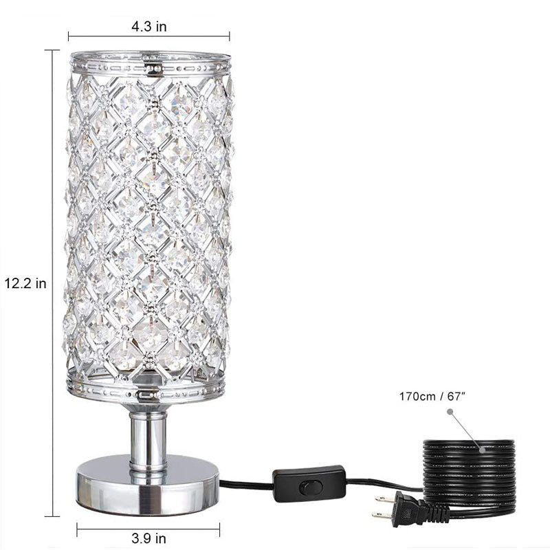 Glanzvolle Kristall Tischlampe für modernes Wohnen