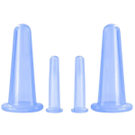 4 silicone cups for relaxing face and body massages