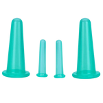 4 silicone cups for relaxing face and body massages