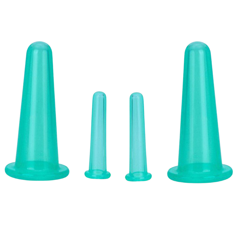 4 silicone cups for relaxing face and body massages