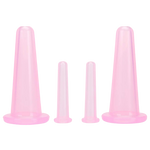 4 silicone cups for relaxing face and body massages