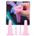 4 silicone cups for relaxing face and body massages