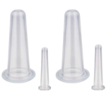 4 silicone cups for relaxing face and body massages