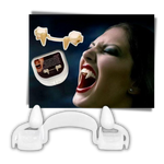 Retractable Vampire Fangs in a 2-piece set for spooky looks