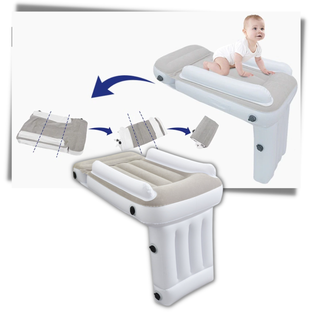 Practical children's air mattress for relaxed sleep on the go