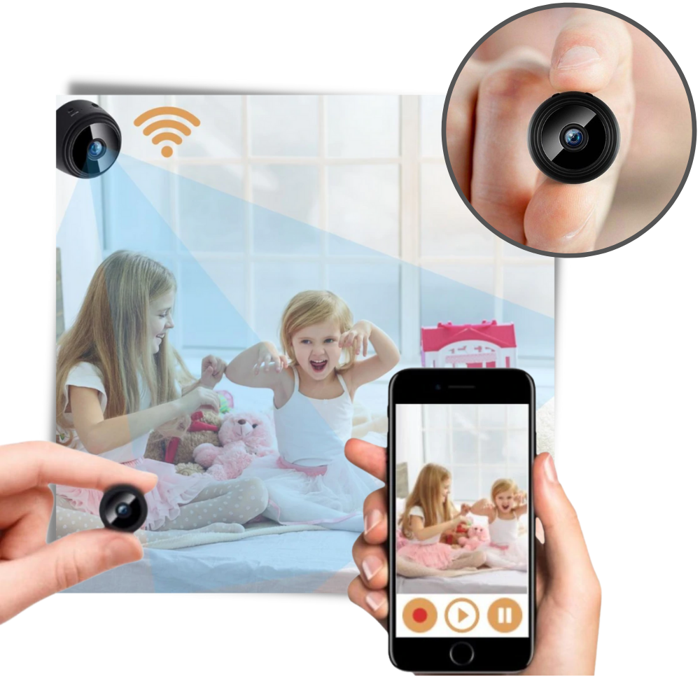 Kompakte WLAN-Überwachungskamera mit Bewegungssensor