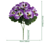 Elegant Artificial Pansies | 5 Stems for Events and Decoration