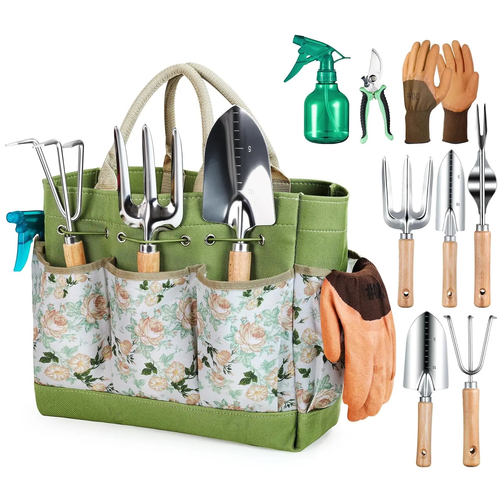 Gardening Pro 9-Piece Tool Set for Perfect Garden Care
