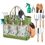 High-Quality 9-Piece Garden Tool Set | Stainless Steel & Wooden Handles