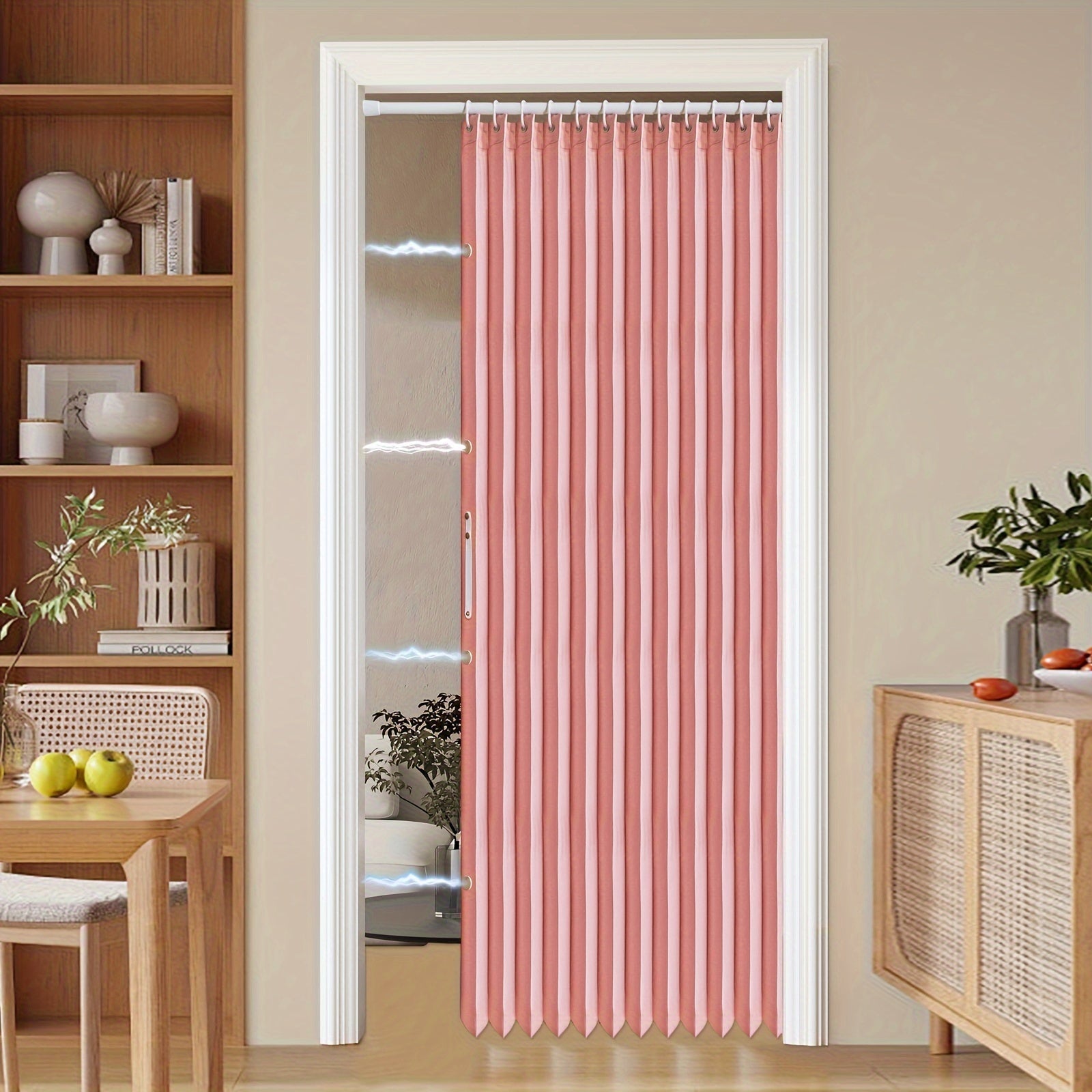 Farbenfrohe Magnetische Faltvorhang – Platzsparende Trennwand für Zuhause und Büro