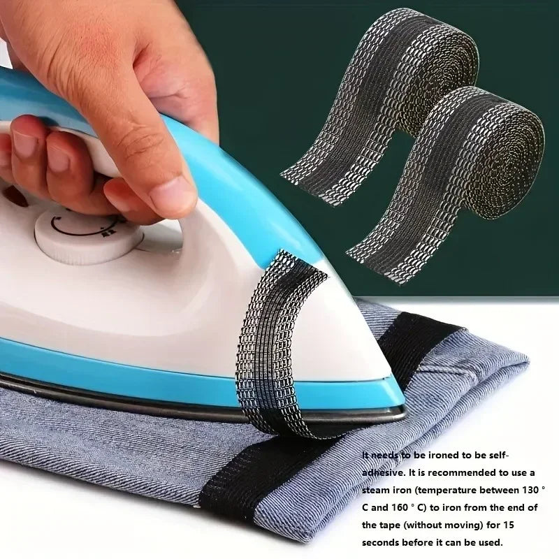 Iron-on hemming tape for effortless hem repairs