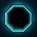 Elegant 3D Mirror with Color-Changing Lighting