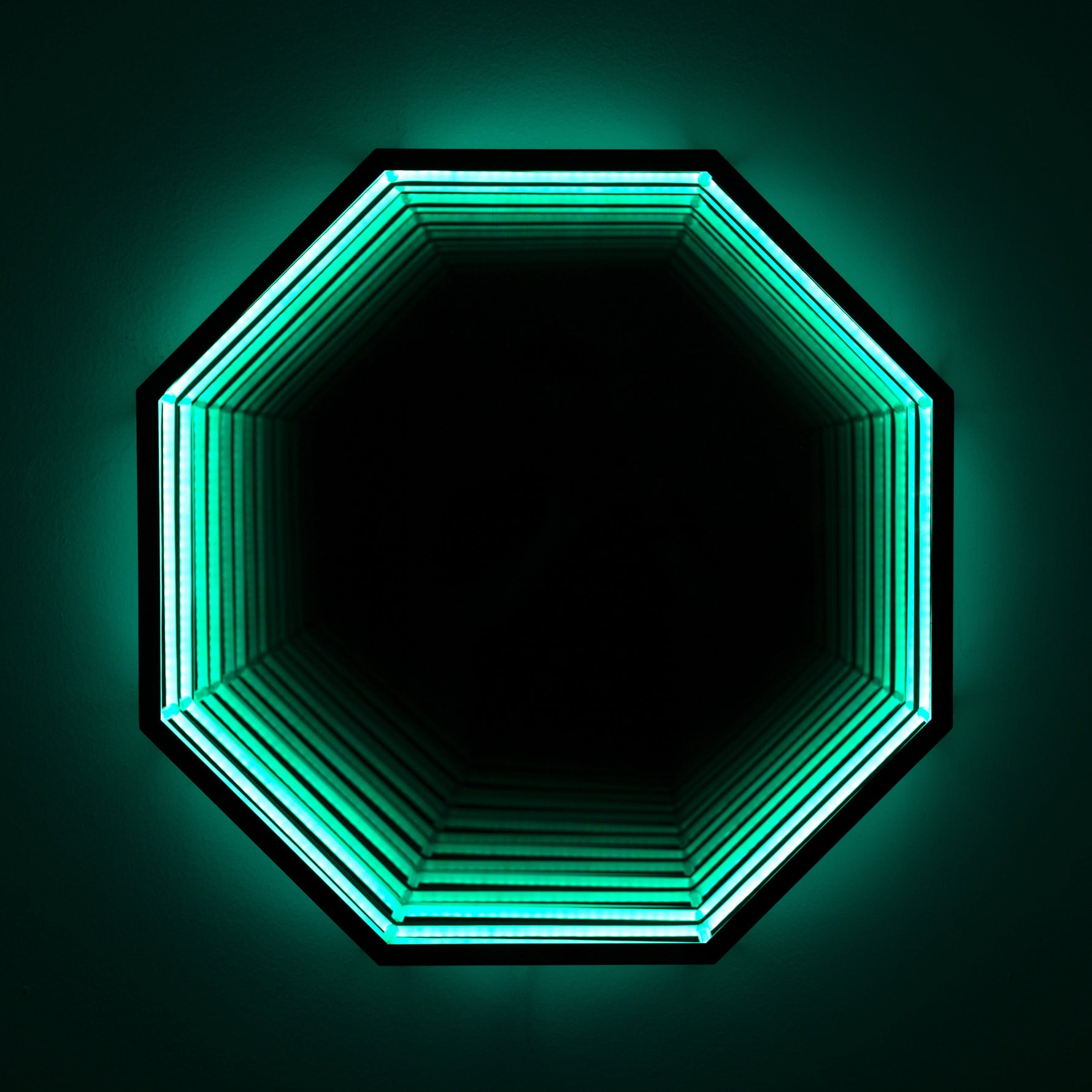 Elegant 3D Mirror with Color-Changing Lighting